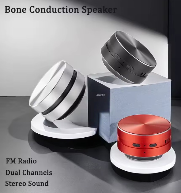 Bone Vibes sendo usado - Tecnologia de Condução Óssea